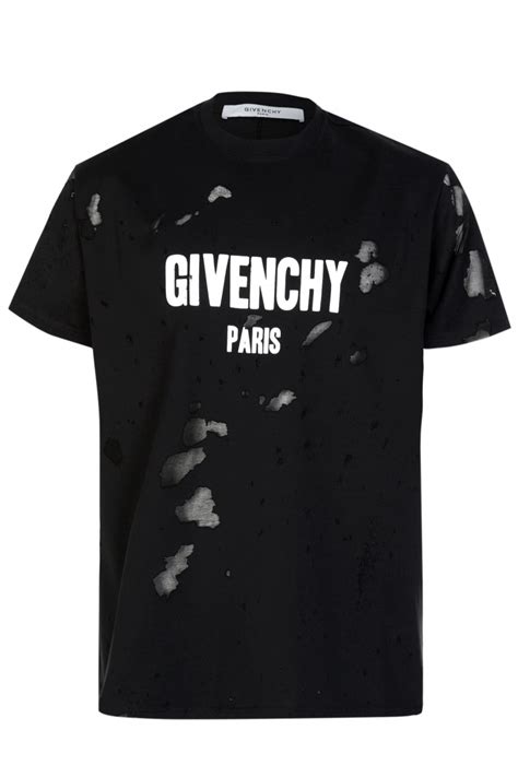 givenchy t shurt|Givenchy distressed t shirt.